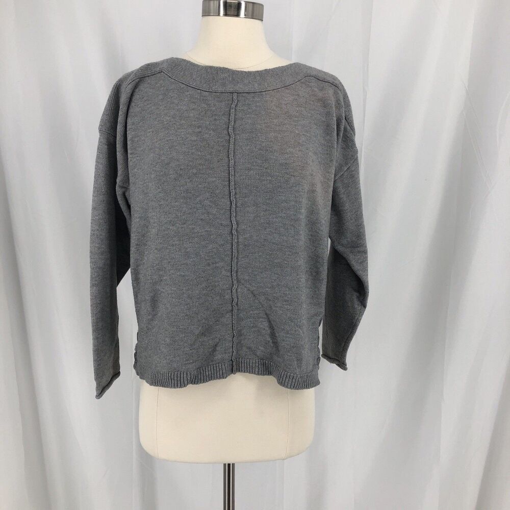 Coldwater Creek Womens PS Knit Pullover Sweater Soft Gray